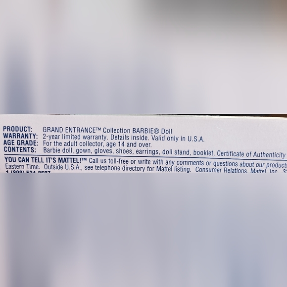 Carter Bryant Grand Entrance Barbie Doll NIB - Picture 6 of 9